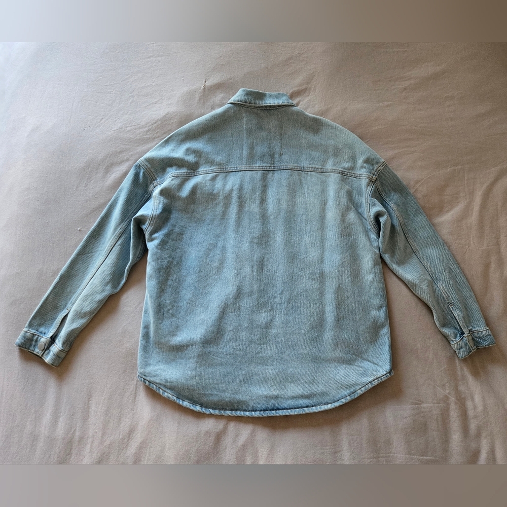 ZARA X GOOD AMERICAN ZW DENIM SHACKET, Small - Picture 8 of 15